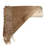 brun-ombre sjal i 100% ufarget baby alpakkaull